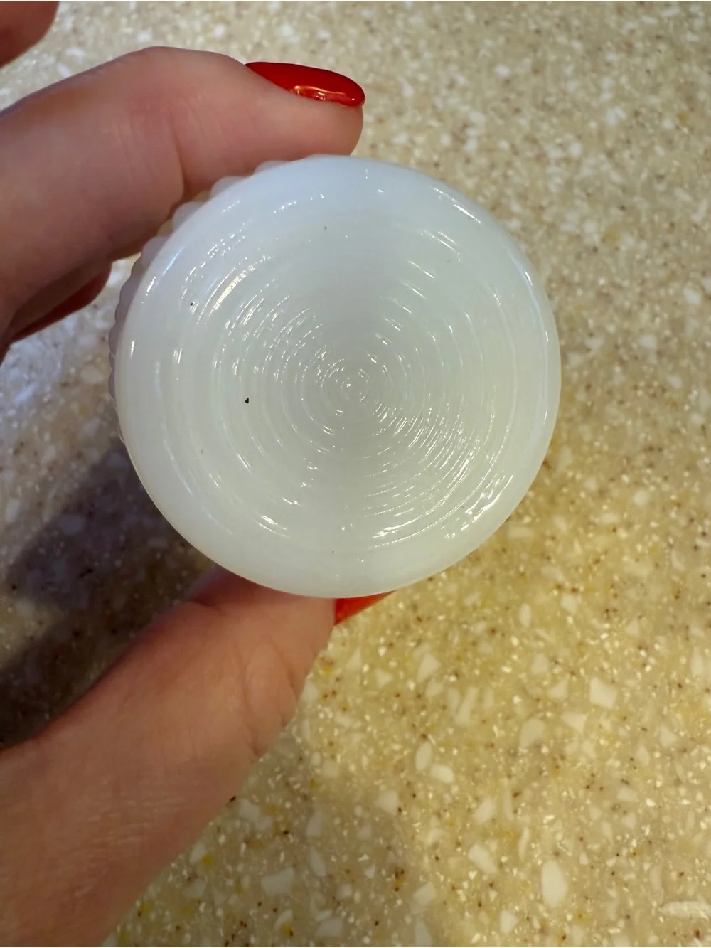 Vintage White Milk Glass Hobnail votive tea light candle holder